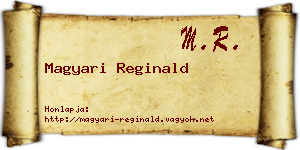 Magyari Reginald névjegykártya